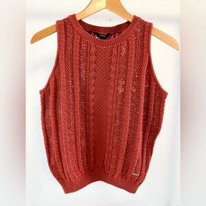 Buffalo David Bitton Terracotta Sweater Tank Top INEZ - Small